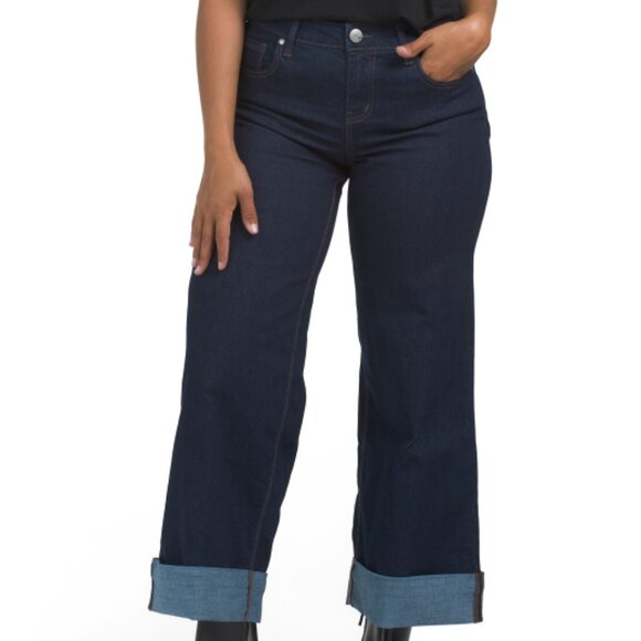 1822 DENIM Cuffed Wide Leg Pants - Picture 2 of 4